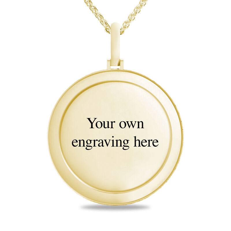 Lab Grown Diamond 1 1/4ctw Round Pendant in 10K Yellow Gold image number null